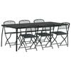 vidaXL Ensemble de meubles d'ext&eacute;rieur 7 pc Anthracite Fer et Acier