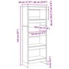 vidaXL Biblioth&egrave;que Bois Ancien 80 x 30 x 155 cm Bois d'ing&eacute;nierie