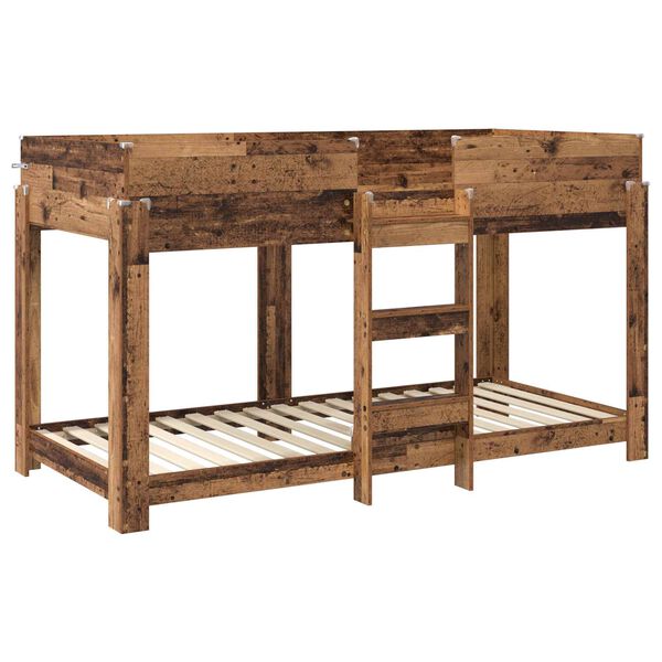vidaXL Lit Superpos&eacute; pour Enfants Bois ancien 100 x 190 cm