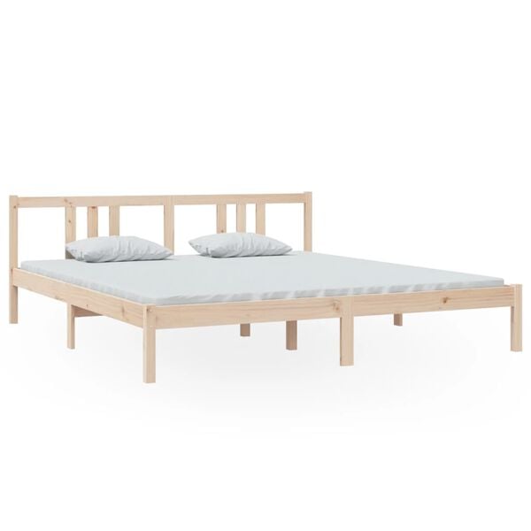 vidaXL Cadre de lit sans matelas bois massif 180x200 cm
