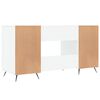 vidaXL Bureau Blanc brillant 140x50x75 cm Bois d'ing&eacute;nierie