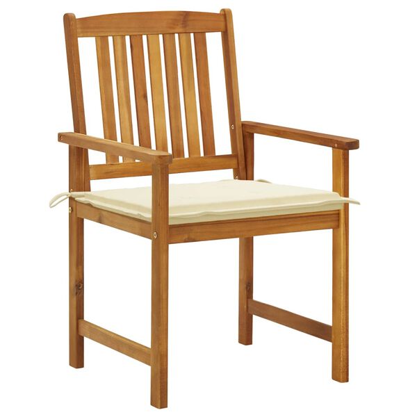 vidaXL Chaises de jardin avec coussins lot de 8 Bois d'acacia solide
