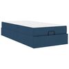 vidaXL Cadre de lit avec matelas Bleu 80 x 200 cm tissu