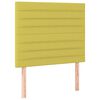 vidaXL Sommier &agrave; lattes de lit et matelas et LED Vert 100x200 cm Tissu