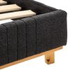 vidaXL Cadre de lit Gris fonc&eacute; Tissu 120x200 cm