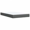 vidaXL Sommier &agrave; lattes de lit avec matelas Gris fonc&eacute; 120x200cm Tissu