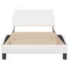 vidaXL Cadre de lit Dover blanc 100x203 cm similicuir