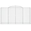 vidaXL Paniers &agrave; gabions arqu&eacute;s 13 pcs 300x50x160/180 cm fer galvanis&eacute;