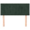 vidaXL T&ecirc;te de lit Vert fonc&eacute; 100x5x78/88 cm Velours