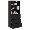 vidaXL Haut Armoire 2 pcs Ch&ecirc;ne noir Bois d'ing&eacute;nierie