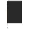 vidaXL Meuble TV mural avec lumières LED noir 41x31x45 cm