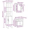 vidaXL Ensemble de mobilier de salle de bain 3 pcs Ch&ecirc;ne Sonoma