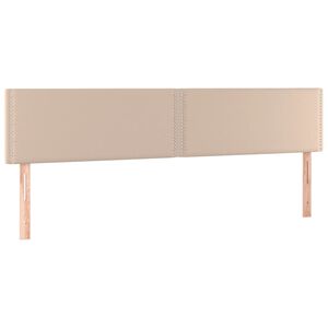 vidaXL T&ecirc;tes de lit 2 pcs Cappuccino 90x5x78/88 cm Similicuir