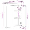 vidaXL Amoire de salle de bain avec miroir TULUM Gris Sonoma