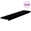 vidaXL Marches d'escalier 20 pcs marron fonc&eacute; 110x25x2 cm ch&ecirc;ne massif