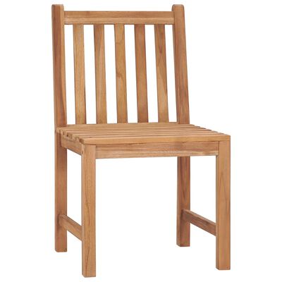 vidaXL Chaises de jardin lot de 4 avec coussins Bois de teck massif