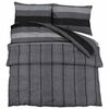 vidaXL Ensemble de housse de couette gris fonc&eacute; 155x220 cm Coton
