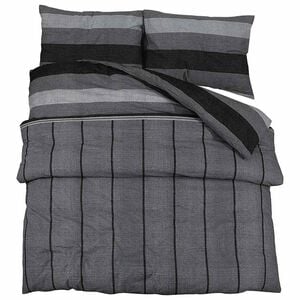 vidaXL Ensemble de housse de couette gris fonc&eacute; 155x220 cm Coton