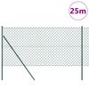 vidaXL Poteau de cl&ocirc;ture. Vert 25 x 1,2 m (maille 60 x 60 mm)