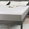 vidaXL Surmatelas Blanc 200 x 200 x 7 cm Tissu Jacquard