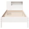 vidaXL Lit bibliothèque sans matelas blanc 75x190cm bois de pin massif