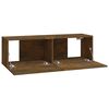 vidaXL Meubles TV muraux 4 pcs ch&ecirc;ne fum&eacute; 100x30x30 cm