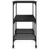 vidaXL Chariot de cuisine noir 100x50x95 cm bois d'ingénierie