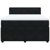 vidaXL Sommier &agrave; lattes de lit avec matelas Noir 140x200 cm Velours