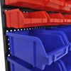 vidaXL Jeu de paniers muraux de stockage Plastique 30pcs Bleu et rouge