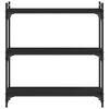 vidaXL Biblioth&egrave;que &agrave; 3 niveaux noir 80x30x86 cm bois d'ing&eacute;nierie