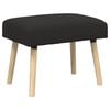 vidaXL banc Uni Noir 60 x 40 x 45 cm Boucl&eacute;