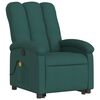 vidaXL Fauteuil inclinable de massage Vert fonc&eacute; Tissu