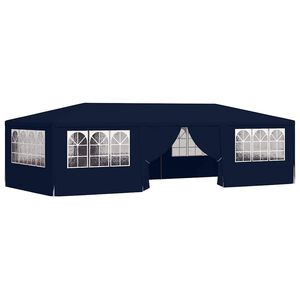 vidaXL Tente de r&eacute;ception avec parois lat&eacute;rales 4x9 m Bleu 90 g/m&sup2;