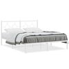 vidaXL Cadre de lit m&eacute;tal sans matelas et t&ecirc;te de lit blanc 150x200 cm