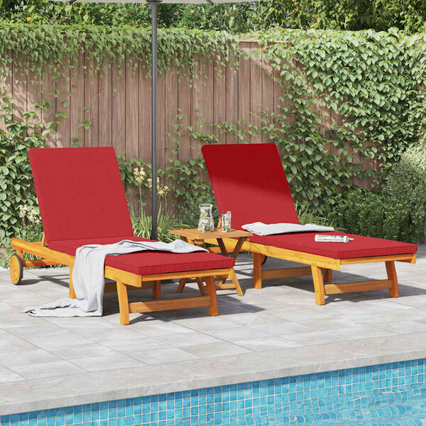 vidaXL Transat 3 pcs Marron 40 x 40 x 40cm Bois d'acacia massif