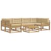 vidaXL Ensemble de canap&eacute;s d'ext&eacute;rieur 5 pc Blanc et Beige