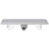 vidaXL Drain de douche lin&eacute;aire 2 pcs 630 x 140 mm Acier inoxydable