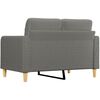 vidaXL Canap&eacute; &agrave; 2 places Gris fonc&eacute; 120 cm Tissu