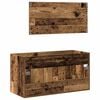 vidaXL Armoire de salle de bain et miroir vieux bois bois d'ing&eacute;nierie