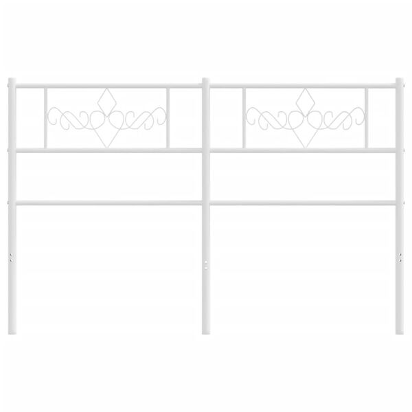 vidaXL T&ecirc;te de lit de remplacement m&eacute;tal blanc 160 cm