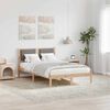 vidaXL Cadre de lit avec t&ecirc;te de lit Taupe 120 x 200 cm Pin massif