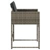 vidaXL Chaises de jardin avec coussins lot de 4 gris r&eacute;sine tress&eacute;e