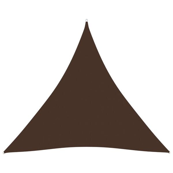 vidaXL Voile de parasol tissu oxford triangulaire 3x3x3 m marron