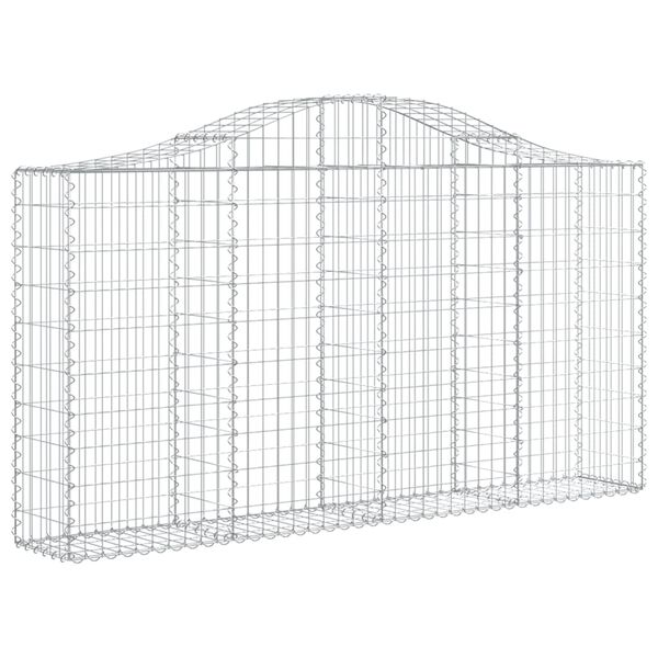 vidaXL Paniers &agrave; gabions arqu&eacute;s 30 pcs 200x30x100/120 cm Fer galvanis&eacute;