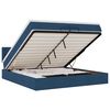 VidaXL Cadre de lit ottoman avec matelas bleu 200x200 cm tissu
