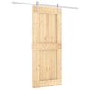 vidaXL Porte coulissante Naturel et Blanc 85 x 210 cm