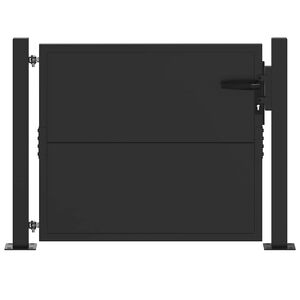 vidaXL Porte de Jardin 110 x 105 cm Noir Verrouillable