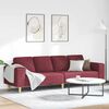 vidaXL Canap&eacute; de salon Bordeaux 250 x 77 x 76 cm Polyester