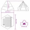 vidaXL Tente Tipi avec toit Vert 383 x 338 x 217 cm taffetas