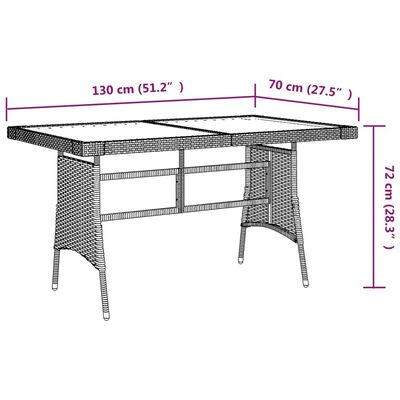 vidaXL Ensemble à manger d'extérieur 7 pcs Résine tressée Noir